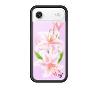 Wildflower Cases - Compatible with Apple iPhone 17 Air | Protective Black Bumper, 4ft Drop Test Certified, Women Owned Small Business | Sweet Lily - Floral Nature Pink Green Dainty Trendy Cute