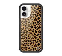 Wildflower Cases - Compatible with Apple iPhone 17 | Protective Black Bumper, 4ft Drop Test Certified, Women Owned Small Business | Meow - Leopard Animal Print Cheetah Dainty Cute Trendy