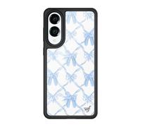 Wildflower Cases - Compatible with Galaxy S25 Edge | Protective Black Bumper, 6.5ft Drop Test Certified, Women Owned Small Business | On Pointe Blue