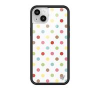 Wildflower Cases - Compatible with iPhone 13/14 | Protective Black Bumper, 4ft Drop Test Certified, Women Owned Small Business | New Year Spots Trendy Rainbow Birthday | Polka Dot - Confetti