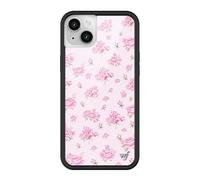 Wildflower Cases - Compatible with iPhone 14 | Protective Black Bumper, 6.5ft Drop Test Certified, Women Owned Small Business | Forget Me Not Floral Pink