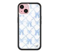 Wildflower Cases - Compatible with iPhone 15 | Protective Black Bumper, 6.5ft Drop Test Certified, Women Owned Small Business | On Pointe Blue
