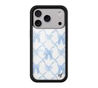 Wildflower Cases - Compatible with iPhone 17 Pro | Protective Black Bumper, 6.5ft Drop Test Certified, Women Owned Small Business | On Pointe Blue