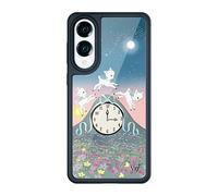 Wildflower Cases - Compatible with Samsung Galaxy S25 Edge | Protective Black Bumper, 4ft Drop Test Certified, Women Owned Small Business | Laufey Collab - Blue Clock Counting Sheep Bows Floral Cute