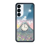 Wildflower Cases - Compatible with Samsung Galaxy S25 Plus | Protective Black Bumper, 4ft Drop Test Certified, Women Owned Small Business | Laufey Collab - Blue Clock Counting Sheep Bows Floral Cute