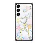 Wildflower Cases - Compatible with Samsung Galaxy S25 Ultra | Protective Black Bumper, 6.5ft Drop Test Certified, Women Owned Small Business | Ribbon Trendy Cute Pink Blue | Dove Diaries