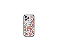 Wildflower Cases - Fruit Tart Case, Compatible with Apple iPhone 15 Pro | Berries, Fruit, Cute, White, Trendy, Blue - Protective Black Bumper, 4ft Drop Test Certified, Women Owned Small Business