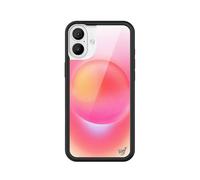 Wildflower Cases - Hot Pink Aura, Compatible with Apple iPhone 16 Plus | Orange Yellow Aesthetic Bright Cute Trendy Summer - Protective Black Bumper, 4ft Drop Certified, Women Owned Small Business