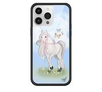 Wildflower Cases - Precious Pony Case, Compatible with Apple iPhone 14 Pro Max | Horse, Blue, Sky, White, Coquette, Cute - Protective Black Bumper, 4ft Drop Test Certified, Women Owned Small Business