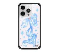 Wildflower Cases - Sparkle Girl Case, Compatible with Apple iPhone 14 Pro | Ribbon, Rose, Baby Blue, Trendy, Glitter, Cute - Protective Bumper, 4ft Drop Test Certified, Women Owned Small Business