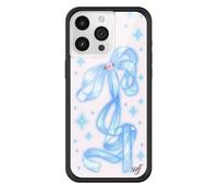 Wildflower Cases - Sparkle Girl Case, Compatible with Apple iPhone 15 Pro Max | Ribbon, Rose, Baby Blue, Trendy, Glitter, Cute - Protective Bumper, 4ft Drop Test Certified, Women Owned Small Business