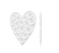 Wildflower Cases - White Heart Stickeez, Compatible with Apple iPhones | Pink Trendy Cute Viral - Durable, Easy to Attach, Lightweight, Reusable, Double-Sided Suction, Women-Owned Small Business