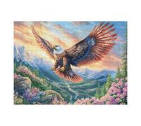 Wildflower Cloud Flying Eagle 500 Piece Jigsaw Puzzle for Adults Jigsaw Morning Leisure Activity Vibrant Brainteaser Perfect Holiday Present Home Decor Accent 500 PCS