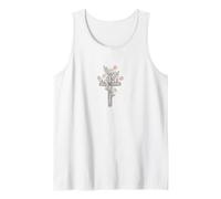 Wildflower Cross Art Pastel Bloom Divine Nature Design Tank Top