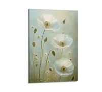 Wildflower Field Meadow Landscape Wall Art Canvas Poster Vintage Classical Boho Floral Paintings Pictures for Living Room Bedroom Bathroom Dining Room Office Pantry Hallway Entryway Home Wall Decor 12