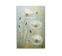 Wildflower Field Meadow Landscape Wall Art Canvas Poster Vintage Classical Boho Floral Paintings Pictures for Living Room Bedroom Bathroom Dining Room Office Pantry Hallway Entryway Home Wall Decor 08