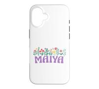 Wildflower Floral MAIYA First Name Mother's Day Women Case for iPhone 16