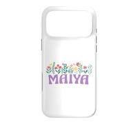 Wildflower Floral MAIYA First Name Mother's Day Women Case for iPhone 17 Pro Max