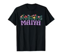 Wildflower Floral Maiya First Name Mother's Day Women Value Graphic T-Shirt
