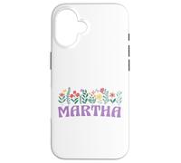 Wildflower Floral Martha First Name Mother's Day Women Case for iPhone 16