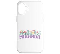 Wildflower Floral Miranda First Name Mother's Day Women Case for iPhone 16 Plus