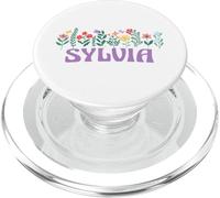 Wildflower Floral Sylvia First Name Mother's Day Women PopSockets PopGrip for MagSafe
