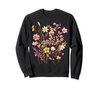 Wildflower Graphic Botanical Floral Bouquet Vintage Meadow Sweatshirt