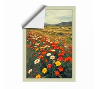 Wildflower Meadow at Horizon Botanical Unframed Wall Art Print A4 (29.7×21cm), Wall Decor for Living Room, Bedroom, Office & Home, Art Gift