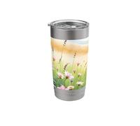 Wildflower Meadow Soft Bloom Field Scenic Landscape Stainless Steel Insulated Tumbler