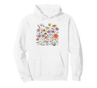 Wildflower Meadow Sunset Prairie Botanical Illustration Pullover Hoodie