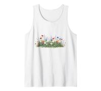 Wildflower Meadow with Daisies Botanical Nature Floral Tank Top