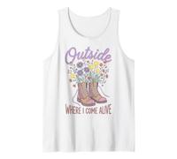 Wildflower Nature Outside Where I Come Alive Cottagecore Tank Top