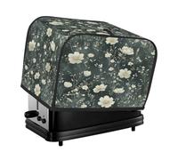 Wildflower on Grey Art Toaster Cover 2 Slice Dust Cover for Bread Machine,Small Kitchen Appliance