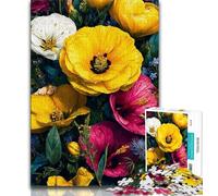 Wildflower Painting 1000 Piece Jigsaw Puzzles for Adults & Teens,Learning Educational Toys Family Games Birthday Present,Gifts 38x26cm