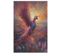 Wildflower Phoenix Wooden Jigsaw Puzzles for Adults Hard Poster Puzzle 1000 Piece Precise Interlocking Educational Game Toys 78×53cm