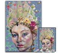 Wildflower Queen1000 Piece Jigsaw Puzzle Challenging Puzzles Brain Teaser Game for Teenagers Perfect 1000 PCS(38x26cm)