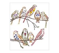 Wildflower Sparrows and Flowers Greetings Card with White Envelope Museums and Galleries
