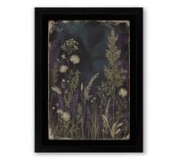 Wildflower Specimens Botanical Framed Wall Art Print A1 (84.1×59.4cm) Black, Wall Decor for Living Room, Bedroom, Office & Home, Ready to Hang, Art Gift