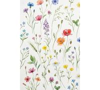 Wildflower Stationery Notebook: Modern Pastel Floral Cover | Stylish Botanical Notebook for Journaling, Study Notes, Daily Planning & Aesthetic Desk Accessories