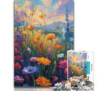 Wildflower Summer 1000 Piece Jigsaw Puzzle for Adults And Teenagers,Staycation Kill Time with Fully Interlocking Randomly Shaped Pieces (75x50cm)