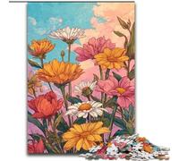 Wildflower Summer Jigsaw Puzzles for Teenagers 1000 Pieces, Challenging Game And Family Play Educational Game for Birthday, Chrismas (26x38cm)