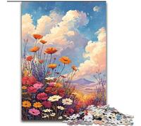 Wildflower Summer Jigsaw Puzzles for Teenagers, Learning Educational Toys Family Games Suitable for Desktop Decoration (26x38cm)
