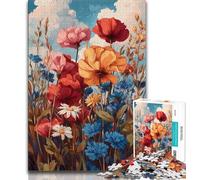 Wildflower Summer JigsawPuzzle 1000 Pieces for Adults,Family Game Stress Reliever Difficult Challenge Secret Santa Gifts (75x50cm)