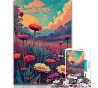 Wildflower Summer JigsawPuzzle 1000 Pieces for Teenagers,Brain Teaser Game Wall Decoration Unique Birthday And Xmas Gifts 75x50cm