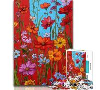 Wildflower Summer Jigsaws 1000 Pieces for Teenagers,Stress Reliever Difficult Challenge Deal As Gifts for The Whole Family (75x50cm)