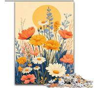 Wildflower Summer Jigsaws Puzzles 1000 Pieces for Teenagers Gifts, Challenging Game Gifts for Is Ideal As A Gift for The Whole Family (26x38cm)