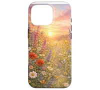 Wildflower Sunset Seamless Pattern | Meadow Floral Design Case for iPhone 16 Pro