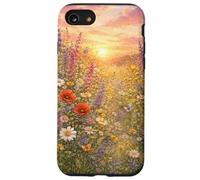Wildflower Sunset Seamless Pattern | Meadow Floral Design Case for iPhone SE (2020) / 7/8