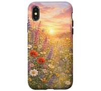 Wildflower Sunset Seamless Pattern | Meadow Floral Design Case for iPhone X/XS