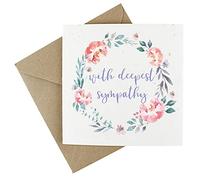 Wildflower Sympathy Card - Eco-Friendly Plantable Greeting Card - Wreath with Flowers